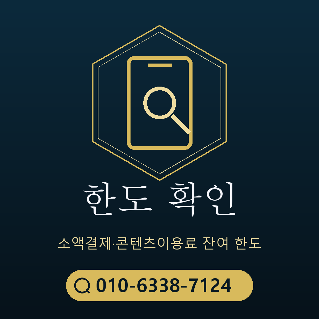 소액결제 한도 확인